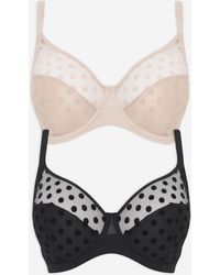 Pretty Secrets - 2 Pack Hannah Everyday Spot Mesh Bras - Lyst