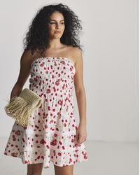 Simply Be - Cherry Print Bandeau Beach Dress - Lyst