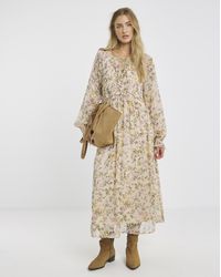 Simply Be - Georgette Frill Maxi Dress - Lyst