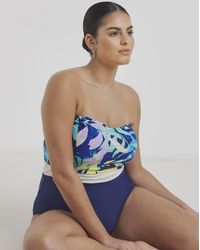 JD Williams - Leaf Bandeau Swimsuit - Lyst