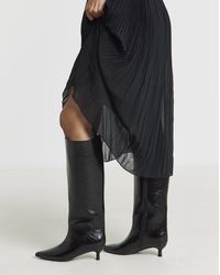 Simply Be - Kitten Heel Straight Boots Wide Curvy - Lyst