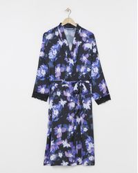 Figleaves - Stretch Satin Kimono Gown - Lyst