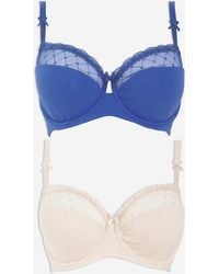 Pretty Secrets - 2 Pack Rachel Embroidery Balcony Bras - Lyst
