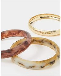 Accessorize - 3-Pack Mix Resin Bangles - Lyst