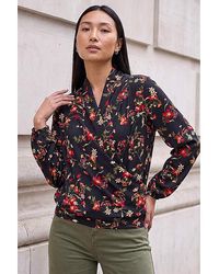 Roman - Roman Floral Print Wrap Top - Lyst