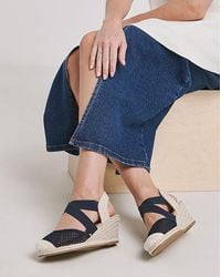 JD Williams - Wedged Close Toe Espadrille Ex Wide - Lyst