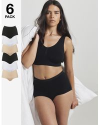 Sloggi - 6Pk Basic Maxi Knicker Wht/Blk/Sk - Lyst