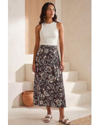 Roman - Roman Paisley Swirl Print Midi Skirt - Lyst