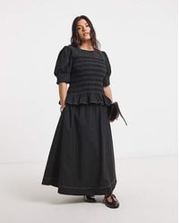 Simply Be - Smocked Poplin Blouse - Lyst