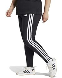 adidas - 3 Stripes Leggings Plus Size - Lyst