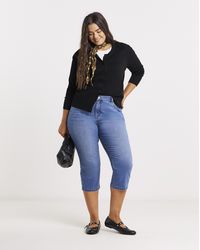 Simply Be - 24/7 Slim Crop Jeans - Lyst