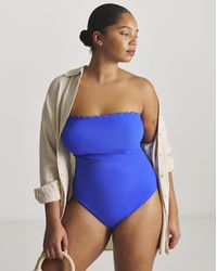 MAGISCULPT - Scallop Edge Bandeau Swimsuit - Lyst