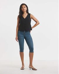 Simply Be - Stretch Denim Capri Jeans - Lyst