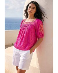 Roman - Roman Embroidered Textured Top - Lyst