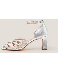 Monsoon - Callie Metallic Heel Sandals - Lyst