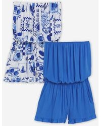 Simply Be - 2 Pack Value Beach Playsuits - Lyst
