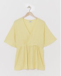 Simply Be - Textured Jersey Wrap Top - Lyst