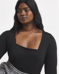 Simply Be - Long Sleeve Square Neck Top - Lyst