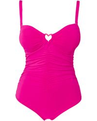 Simply Be - Non Wired Bandeau Swimsuit - Lyst