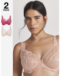 Pretty Secrets - 2 Pack Ella Lace Full Cup Wired Bras - Lyst