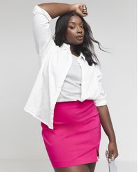 Simply Be - Super Stretch Split Mini Skirt - Lyst