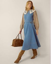 Monsoon - Ella Sleeveless Denim Midi Dress - Lyst