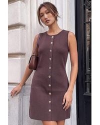 Roman - Roman Knitted Pinafore Dress - Lyst