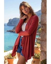 Roman - Roman Waterfall Front Jersey Cardigan - Lyst