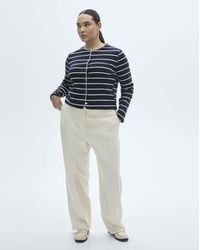 Mango - Striped Knit Cardigan - Lyst