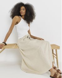 Simply Be - Bead Linen Mix Midaxi Skirt - Lyst