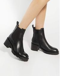 Dune - Leather Chunky Chelsea Boots - Lyst