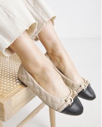JD Williams - Quilted Ballerina With Trim Ex Wide - Lyst