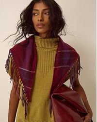 Monsoon - Beatrice Check Knit Scarf - Lyst
