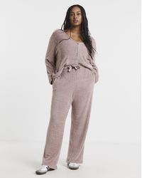 Simply Be - Fluffy Wide Leg Jogger - Lyst