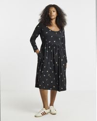 Simply Be - Scoop Neck Pocket Midi Dress - Lyst