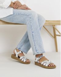 Simply Be - Woven Comfort Sandal Extra Wide - Lyst