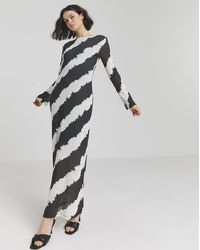 Simply Be - Mesh Scoop Back Maxi Dress - Lyst