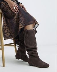 Simply Be - Over Knee Western Boot Extra Wide Sc - Lyst