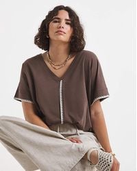 Simply Be - Whipstitch T-Shirt - Lyst