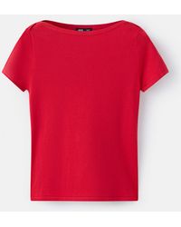 Mango - Short-Sleeved Fine-Knit Sweater - Lyst