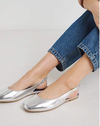 Simply Be - Square Toe Flat Slingback Ex Wide - Lyst