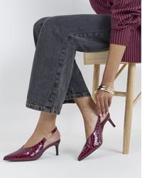 Simply Be - Slingback Buckle Kitten Heel Extra Wide - Lyst
