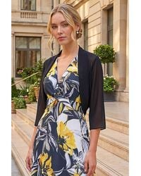 Roman - Roman Ruched Hem Chiffon Bolero - Lyst