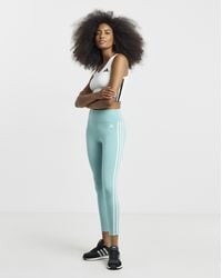 adidas - 3 Stripes High Waist 7/8 Legging - Lyst