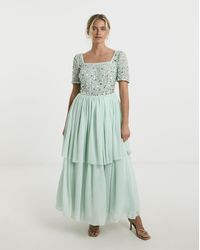 Maya Curve - Sequin Maxi Dress - Lyst