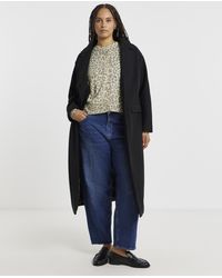 Simply Be - Midaxi Faux Wool Coat - Lyst