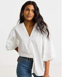 Simply Be - Button Through Blouse - Lyst