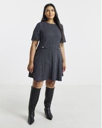 Simply Be - Metallic Thread Mini Dress - Lyst