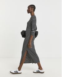 Simply Be - Ribbed Midaxi Column Dress - Lyst