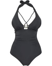 JD Williams - Halterneck Trim Swimsuit - Lyst